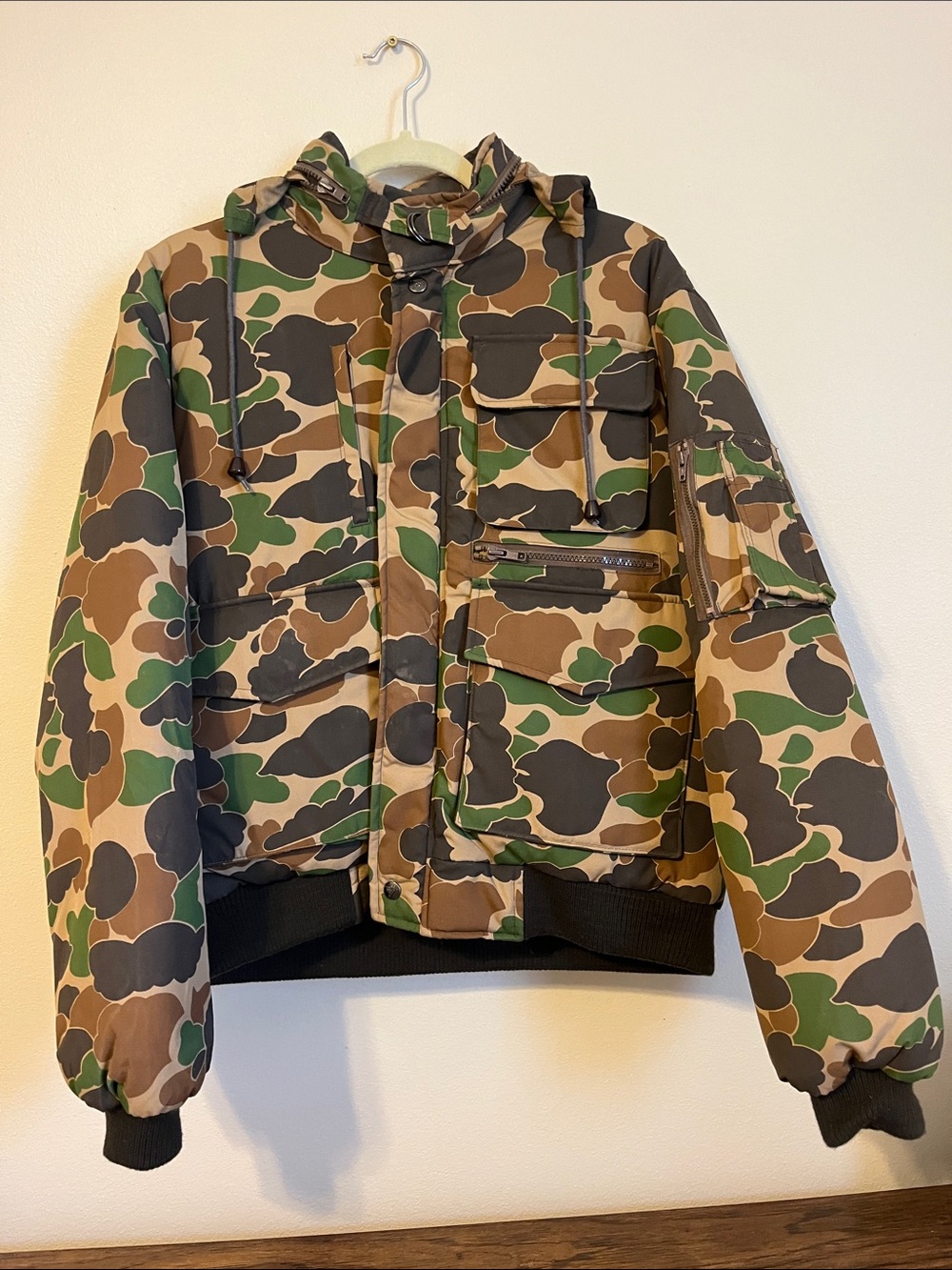 Men's Vintage Trophy Club duck camouflage Goose feather puffer jacket/parka